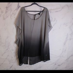 Torrid Gray Ombré Blouse -6x